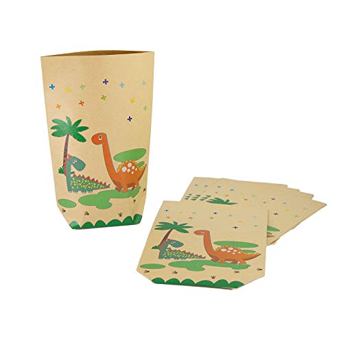 Oblique Unique® Dino Geschenktüten 6 STK. Dinosaurier Papiertüten für Kinder Geburtstag Party Feier von Oblique Unique
