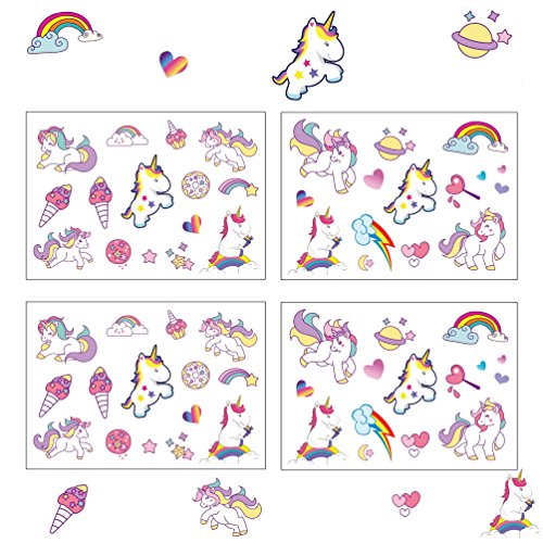Oblique-Unique® Einhorn Sticker I farbenfrohe selbstklebende Aufkleber I Unicorn I Kindergeburtstag I Deko von Oblique Unique
