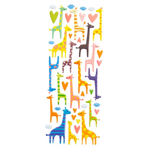 Oblique Unique® Katzen Giraffen 3D Sticker Tier Aufkleber für Kinder Doming Vintage Retro Deko Dekoration Verzierung Scrapbooking Basteln - wählbar (Giraffen) von Oblique Unique