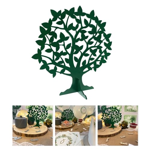 Oblique Unique® Lebensbaum Grün Holz Baum des Lebens als Tischdeko für Taufe Kommunion Konfirmation Deko Junge Mädchen Verzierung von Oblique Unique