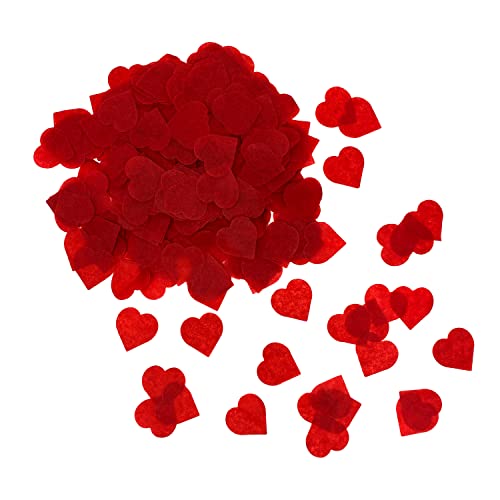 Oblique Unique® Papier Herz Konfetti 1000 Stk. Herzen Tisch Streu Deko für Valentinstag Kinder Geburtstag Party Feier JGA Junggesellinnenabschied Hochzeit (Rot) von Oblique Unique