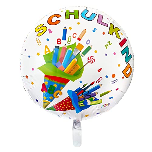 Oblique Unique® Schulkind Folien Ballon Luftballon Hänge Deko für Einschulung Schuleinführung Schulanfang Schulstart für Jungen und Mädchen von Oblique Unique