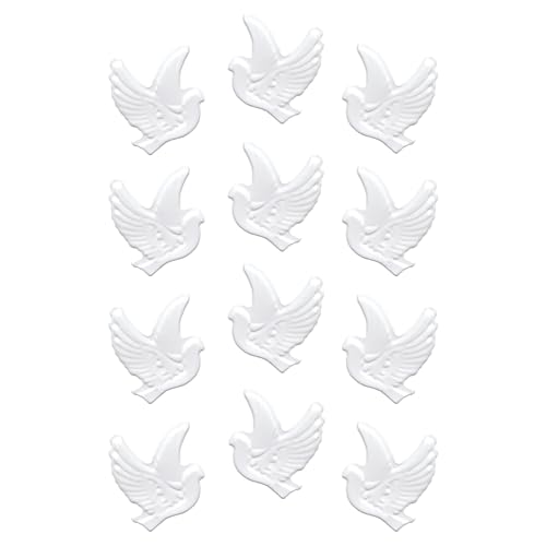 Oblique Unique® Tauben 3D Aufkleber Sticker Tischdeko für Taufe Kommunion Konfirmation Hochzeit Firmung Deko Junge Mädchen Verzierung von Oblique Unique
