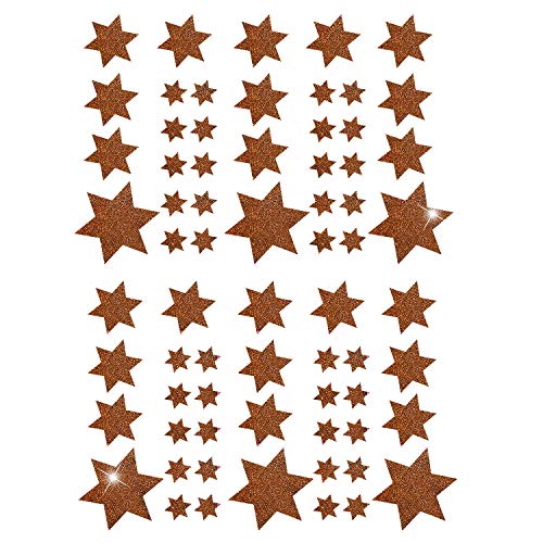 Oblique-Unique® Weihnachts Sterne Sticker Aufkleber - Deko Weihnachten - Farbe wählbar (Braun) von Oblique Unique