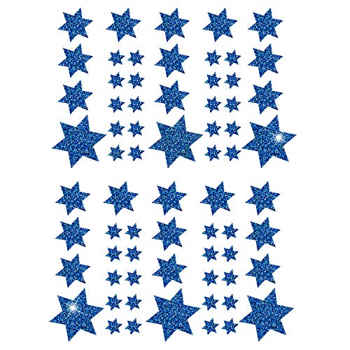 Oblique Unique® Weihnachts Sterne Sticker Aufkleber - Deko Weihnachten - Farbe wählbar (Dunkelblau) von Oblique Unique