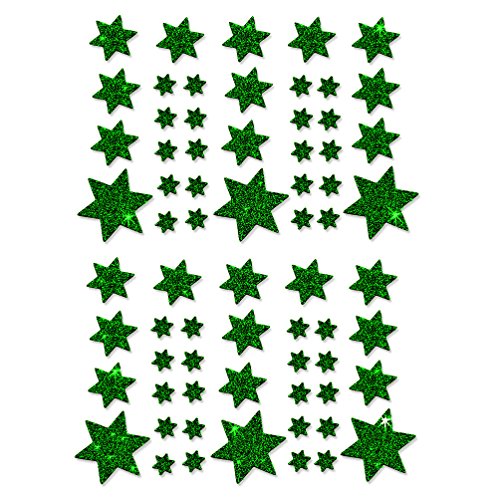Oblique-Unique® Weihnachts Sterne Sticker Aufkleber - Deko Weihnachten - Farbe wählbar (Grün) von Oblique Unique