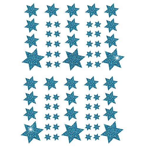 Oblique Unique® Weihnachts Sterne Sticker Aufkleber - Deko Weihnachten - Farbe wählbar (Türkis) von Oblique Unique