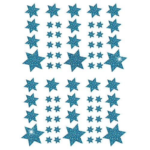Oblique-Unique® Weihnachts Sterne Sticker Aufkleber - Deko Weihnachten - Farbe wählbar (Türkis) von Oblique Unique