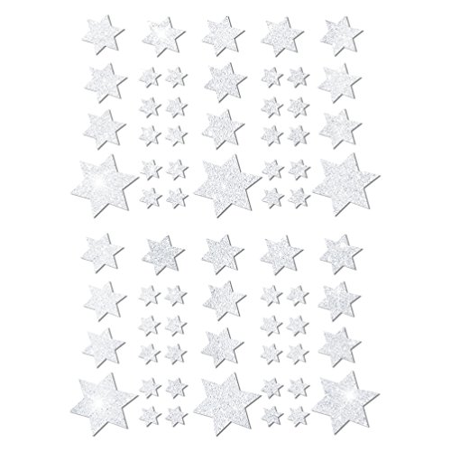 Oblique Unique® Weihnachts Sterne Sticker Aufkleber - Deko Weihnachten - Farbe wählbar (Weiß) von Oblique Unique