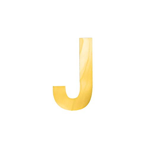 Oblique Unique® Bügelbild Buchstaben A - Z Alphabet ABC Herz & Stern Bügelfolie für DIY Gestaltung Beschriftung von Kleidungsstücken T-Shirt Trikot UVM. Gold - Buchstabe J (1x) von Oblique Unique