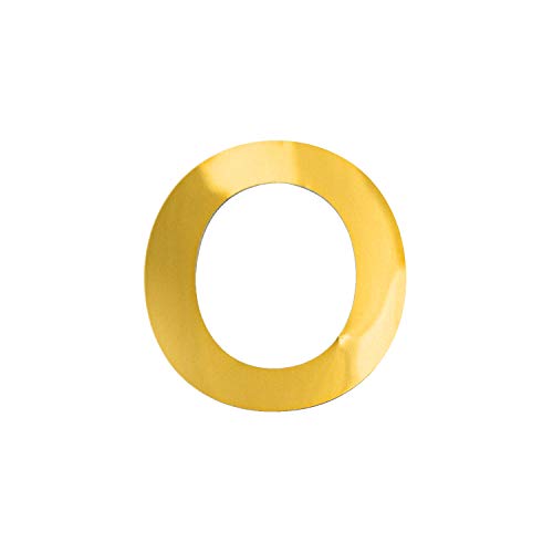 Oblique Unique® Bügelbild Buchstaben A - Z Alphabet ABC Herz & Stern Bügelfolie für DIY Gestaltung Beschriftung von Kleidungsstücken T-Shirt Trikot UVM. Gold - Buchstabe O (1x) von Oblique Unique