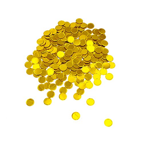 Oblique-Unique® Konfetti Gold rund Tisch Konfetti mit Spiegeleffekt für Hochzeit Geburtstag Feier Jubiläum Deko über 300 Stk. von Oblique Unique