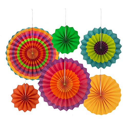 Oblique Unique Papier Fächer 6er Set Deko Rosetten für Sommer Garten Party Feier Hochzeit Geburtstag Dekoration bunt Oblique Unique Papier Fächer 6er Set Deko Rosetten für Sommer Garten Party Feier Hochzeit Geburtstag Dekoration bunt von Oblique Unique