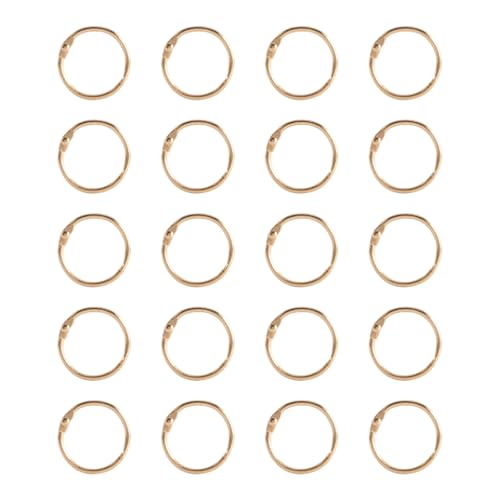 Buchringe, 25 mm, Karteikarten, Buchbindung, einfach zu verwenden, zum Binden von Papier, Sammelalben und Alben, 20 Stück Buchringe, 25 mm, Karteikarten, Buchbindung, einfach zu verwenden, zum Binden von Papier, Sammelalben und Alben, 20 Stück von Obotsnoi
