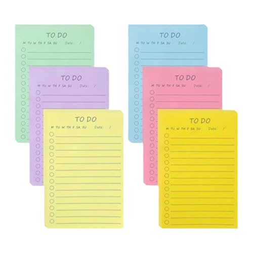 Bunte Notizpapier, 15,2 x 10,2 cm breit, liniert, selbstklebend, Notizpapier, Erinnerungen an Kühlschränken, Notizbuch, Kalender, Planer, glattes Schreiben, Notizblock, 300 Blatt von Obotsnoi