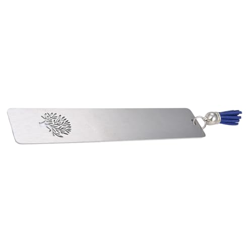 Edelstahl-Lesezeichen mit Lederschnur, Quasten, elegantes Seitenmarkierungsbuch, Zubehör für Leser, Studenten, Geschenke, tragbarer Edelstahl-Seitenhalter von Obotsnoi