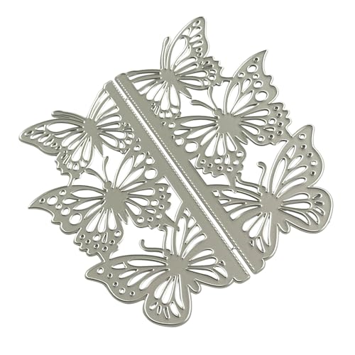 Metall-Stanzformen und Prägeschablonen für Scrapbooking, Karten, Tagebuch, Dekorationen, Metall-Stanzformen, Schmetterlingsbordüre, Prägeformen für Foto-Tagebuch von Obotsnoi