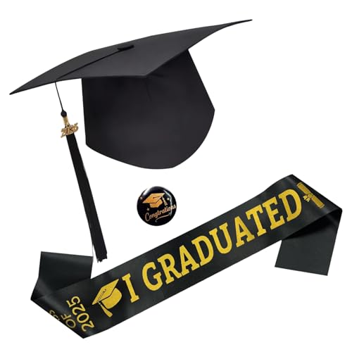 Obotsnoi Graduierten-Zubehör-Set, verstellbare Hut-Schärpe, Medaillons für 2025 Universitätszeremonien, Andenken, Erinnerungen, Abschlussfeier, Party-Zubehör Obotsnoi Graduierten-Zubehör-Set, verstellbare Hut-Schärpe, Medaillons für 2025 Universitätszeremonien, Andenken, Erinnerungen, Abschlussfeier, Party-Zubehör von Obotsnoi