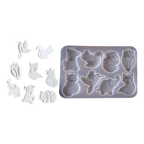 Silikonform für Ohrringe, Tier/Obst, für Harz, Ton, Schmuck, Charm-Anhänger, Bastel-Kits, Obsttier-Silikon-Bastelform von Obotsnoi