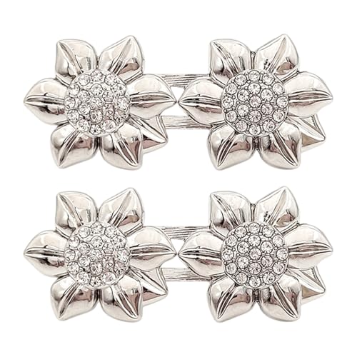 Verstellbarer Nadelverschluss Strass Blume Bund Knopf für Jeans Nicht Nähen Legierung Kleidung Zubehör Strass Blume Gürtel Verschluss für Kleidung Verstellbarer Nadelverschluss Strass Blume Bund Knopf für Jeans Nicht Nähen Legierung Kleidung Zubehör Strass Blume Gürtel Verschluss für Kleidung von Obotsnoi