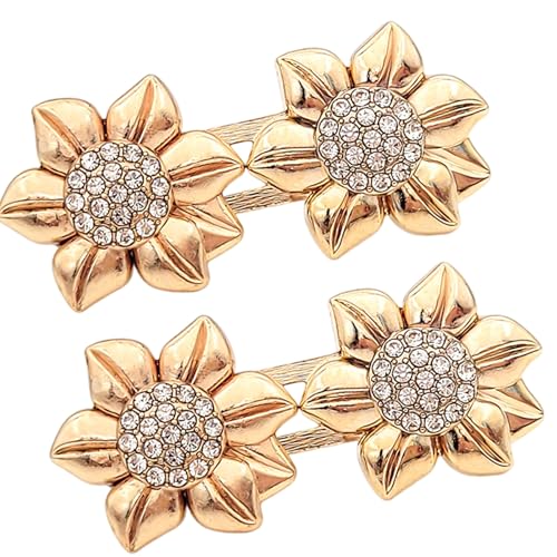 Verstellbarer Nadelverschluss Strass Blume Bund Knopf für Jeans Nicht Nähen Legierung Kleidung Zubehör Strass Blume Gürtel Verschluss für Kleidung Verstellbarer Nadelverschluss Strass Blume Bund Knopf für Jeans Nicht Nähen Legierung Kleidung Zubehör Strass Blume Gürtel Verschluss für Kleidung von Obotsnoi
