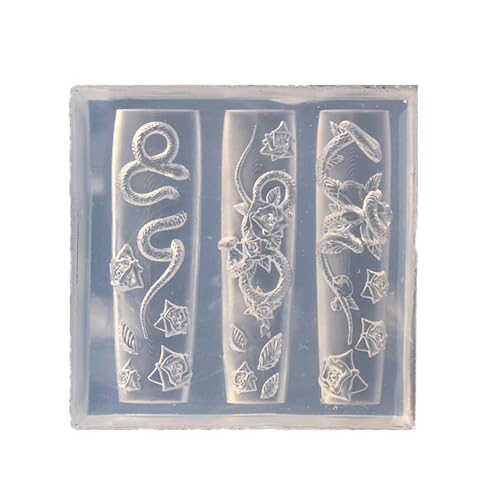 Vielseitige Silikonform Set Für 3D Nägelkunst Mit Rosenblumendesigns Ideal Für Handwerk Und Schmuckhersteller von Obotsnoi