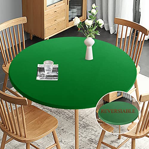 Obstal Runde Tischdecke, wendbar, wasserdicht, schmutzabweisend, elastisch, Stretch, abwischbar, für Innen- und Außenbereich, passend für runde Tische mit Durchmesser bis 101,6–111,8 cm, Grün Obstal Runde Tischdecke, wendbar, wasserdicht, schmutzabweisend, elastisch, Stretch, abwischbar, für Innen- und Außenbereich, passend für runde Tische mit Durchmesser bis 101,6–111,8 cm, Grün von Obstal