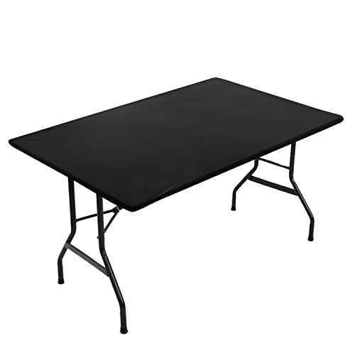 Obstal Spannbettlaken für rechteckige Tische, wendbar, wasserdicht, schmutzabweisend, elastisch, Stretch-Tischdecke, abwischbar, für den Außen- und Innenbereich, passend für Tische 183x76 cm, Schwarz Obstal Spannbettlaken für rechteckige Tische, wendbar, wasserdicht, schmutzabweisend, elastisch, Stretch-Tischdecke, abwischbar, für den Außen- und Innenbereich, passend für Tische 183x76 cm, Schwarz von Obstal
