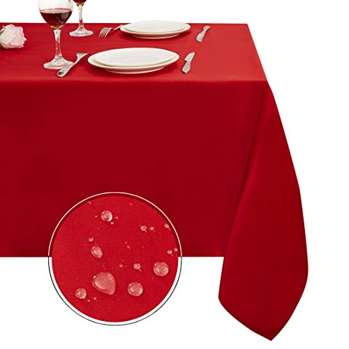 Obstal Tischdecke, 210 g/m², rechteckig, Weihnachtsdekoration, wasserdichte Tischdecke, Tischabdeckung, Schutz für Urlaub, Party, Rot, 132 x 178 cm Obstal Tischdecke, 210 g/m², rechteckig, Weihnachtsdekoration, wasserdichte Tischdecke, Tischabdeckung, Schutz für Urlaub, Party, Rot, 132 x 178 cm von Obstal