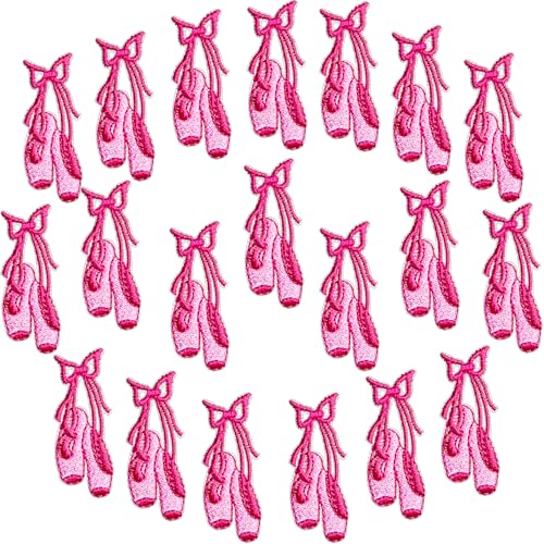 20 Stück Mini-Ballettschuhe bestickte Aufnäher Cartoon rosa Ballett Tanz Aufbügler für Kleidung Kleid Jacken Kappen DIY Stickerei Reparatur Patches Nähen Handwerk Dekoration 20 Stück Mini-Ballettschuhe bestickte Aufnäher Cartoon rosa Ballett Tanz Aufbügler für Kleidung Kleid Jacken Kappen DIY Stickerei Reparatur Patches Nähen Handwerk Dekoration von Obsummoy