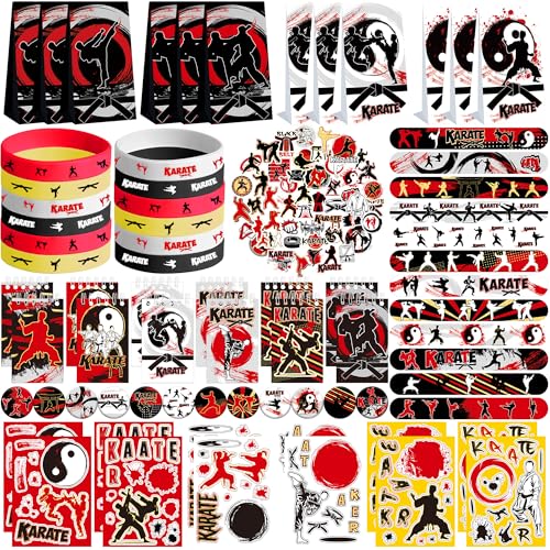 Obussgar Karate-Partyzubehör, einschließlich Karate-Geschenktüten, Aufkleber, Abzeichen, Armbänder für Karate-Themen-Geburtstagsparty Obussgar Karate-Partyzubehör, einschließlich Karate-Geschenktüten, Aufkleber, Abzeichen, Armbänder für Karate-Themen-Geburtstagsparty von Obussgar