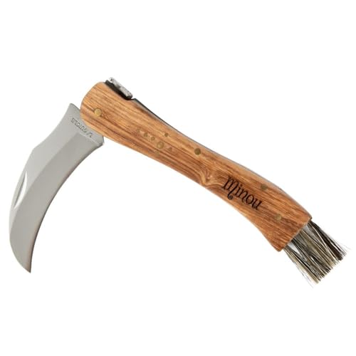 Ocadeau Laguiole-Pilzmesser mit persönlicher Gravur - Personalisierbares Languiole-Pilzmesser aus Holz und Edelstahl mit Pinsel - Languiole-Messer für die Pilzernte mit Textgravur auf dem Holzgriff Ocadeau Laguiole-Pilzmesser mit persönlicher Gravur - Personalisierbares Languiole-Pilzmesser aus Holz und Edelstahl mit Pinsel - Languiole-Messer für die Pilzernte mit Textgravur auf dem Holzgriff von Ocadeau