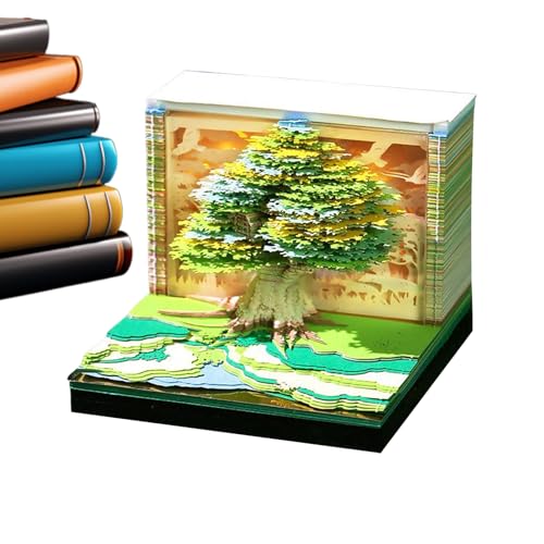Ocastuted 3D Memo Block Zeitstück Kalender 2026 | 3D Memo Block Kunst Haftnotizen,Skulptur Zeit Notizblock für Planung Gewohnheits Tracker Lesezeichen von Ocastuted