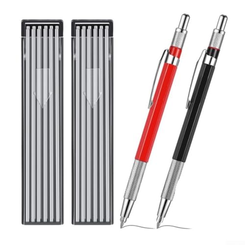 Oceanlend Tragbarer Metall-Marker zum Schweißen und Anreißen von Blechen (2 Stifte, 2 Box-Nachfüllungen) von Oceanlend