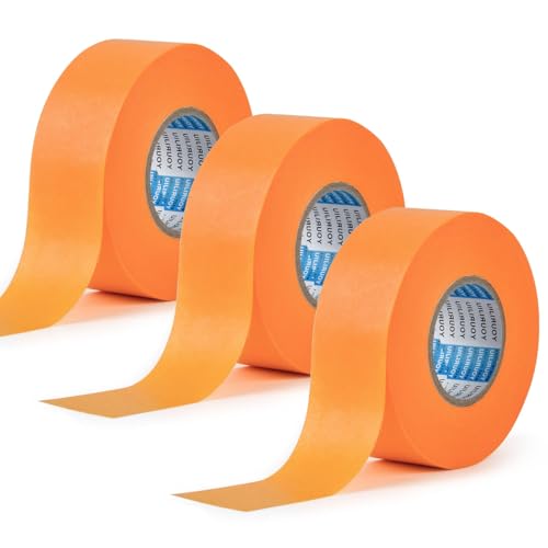 OctBird Goldband Malerkrepp Kreppband,3x Profi Abdeckband 50 m x 30 mm,Maler Kreppband,Malerband Perfect für Den Innenbereich,Zerreißen,Stark Haftend Goldband Klebeband Maler von OctBird