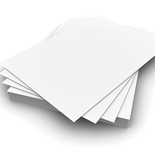 A4 250 gsm weiß Karte – PREMIUM Dickes Druck Papier geeignet für alle Drucker weiß von Octopus Crafts