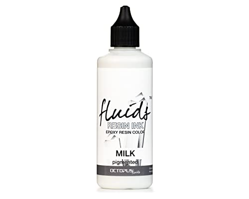 Octopus Fluids 100 ml Resin Ink MILK, Alcohol Ink für Epoxidharz und UV-Resin, weiß von Octopus Fluids