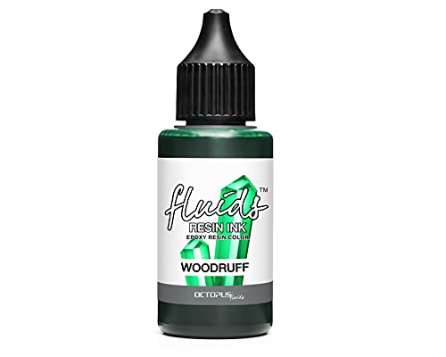 Octopus Fluids Resin Ink WooDRUFF Alkoholtinte für Epoxidharz und UV Harz, Grün, 30 ml von Octopus Fluids