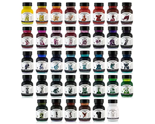 Octopus Write and Draw Ink Set, wasserfeste Tinte zum Schreiben und Zeichnen, Kalligraphietinte, Zeichentusche für Füllhalter, 38 x 50 ml von Octopus Fluids