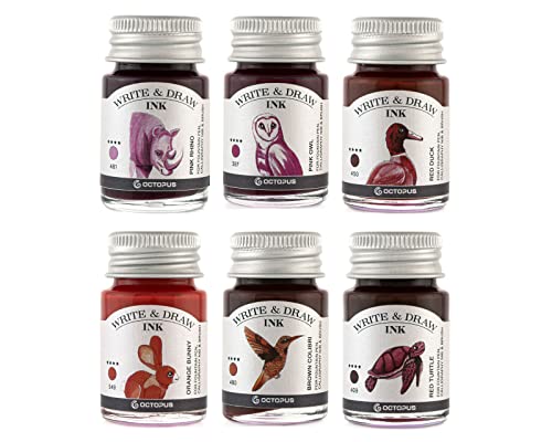 Octopus Write and Draw Ink Set DESERT, wasserfeste Tinte zum Schreiben und Zeichnen, Kalligraphietinte, Zeichentusche für Füllhalter, 6x10 ml Octopus Write and Draw Ink Set DESERT, wasserfeste Tinte zum Schreiben und Zeichnen, Kalligraphietinte, Zeichentusche für Füllhalter, 6x10 ml von Octopus Fluids