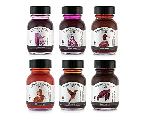 Octopus Write and Draw Ink Set DESERT, wasserfeste Tinte zum Schreiben und Zeichnen, Kalligraphietinte, Zeichentusche für Füllhalter, 6x50 ml Octopus Write and Draw Ink Set DESERT, wasserfeste Tinte zum Schreiben und Zeichnen, Kalligraphietinte, Zeichentusche für Füllhalter, 6x50 ml von Octopus Fluids