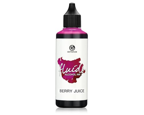 100 ml Fluids Alcohol Ink BERRY JUICE, Alkoholtinte für Fluid Art und Resin, violett von Octopus