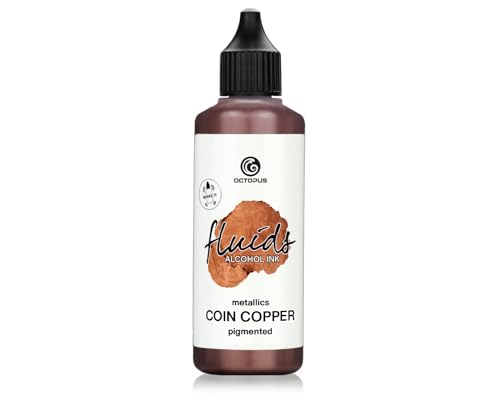 100 ml Fluids Alcohol Ink COIN COPPER, Alkoholtinte für Fluid Art und Resin, kupfer 100 ml Fluids Alcohol Ink COIN COPPER, Alkoholtinte für Fluid Art und Resin, kupfer von Octopus