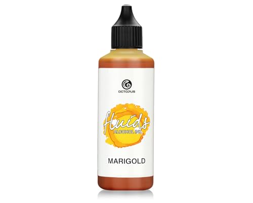 100 ml Fluids Alcohol Ink MARIGOLD, Alkoholtinte für Fluid Art und Resin, gelb von Octopus