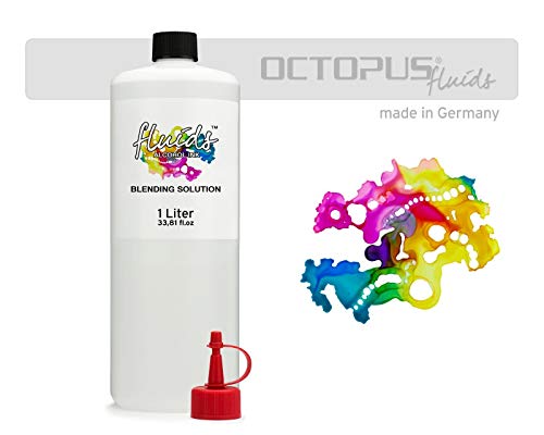 Octopus 1000 ml Fluids Alcohol Blending Solution, Extender, Blendinglösung für Alcohol Ink, Alkoholtinte, farblos von Octopus