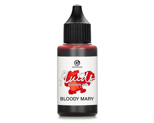 30ml Fluids Alcohol Ink BLOODY MARY, Alkoholtinte für Fluid Art und Resin, rot 30ml Fluids Alcohol Ink BLOODY MARY, Alkoholtinte für Fluid Art und Resin, rot von Octopus