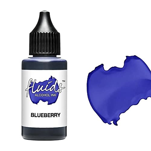 30ml Fluids Alcohol Ink Blueberry, Alkoholtinte für Fluid Art und Resin, violett von Octopus