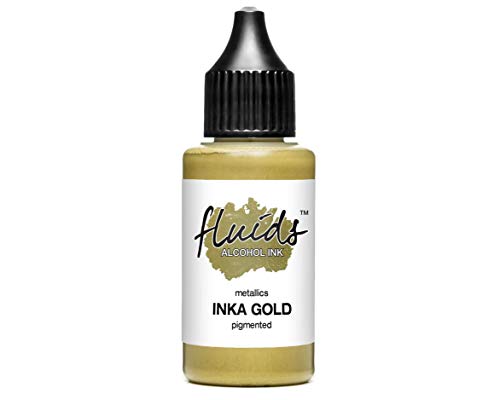 30ml Fluids Alcohol Ink Inka Gold, Alkoholtinte für Fluid Art und Resin, gold von Octopus