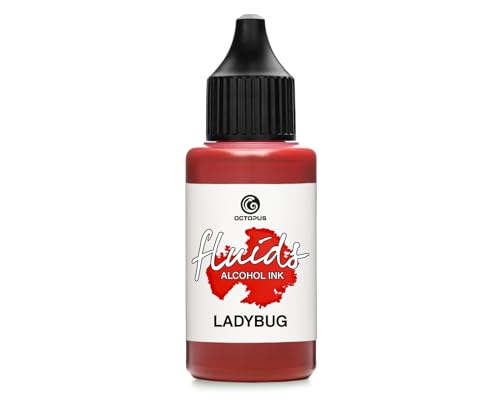 Octopus 30ml Fluids Alcohol Ink Ladybug, Alkoholtinte für Fluid Art und Resin, rot Octopus 30ml Fluids Alcohol Ink Ladybug, Alkoholtinte für Fluid Art und Resin, rot von Octopus