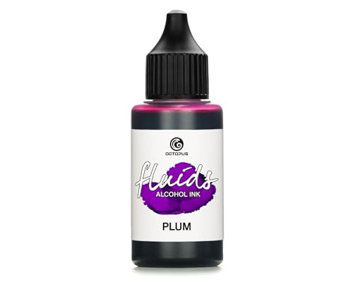 30ml Fluids Alcohol Ink PLUM, Alkoholtinte für Fluid Art und Resin, violett von Octopus